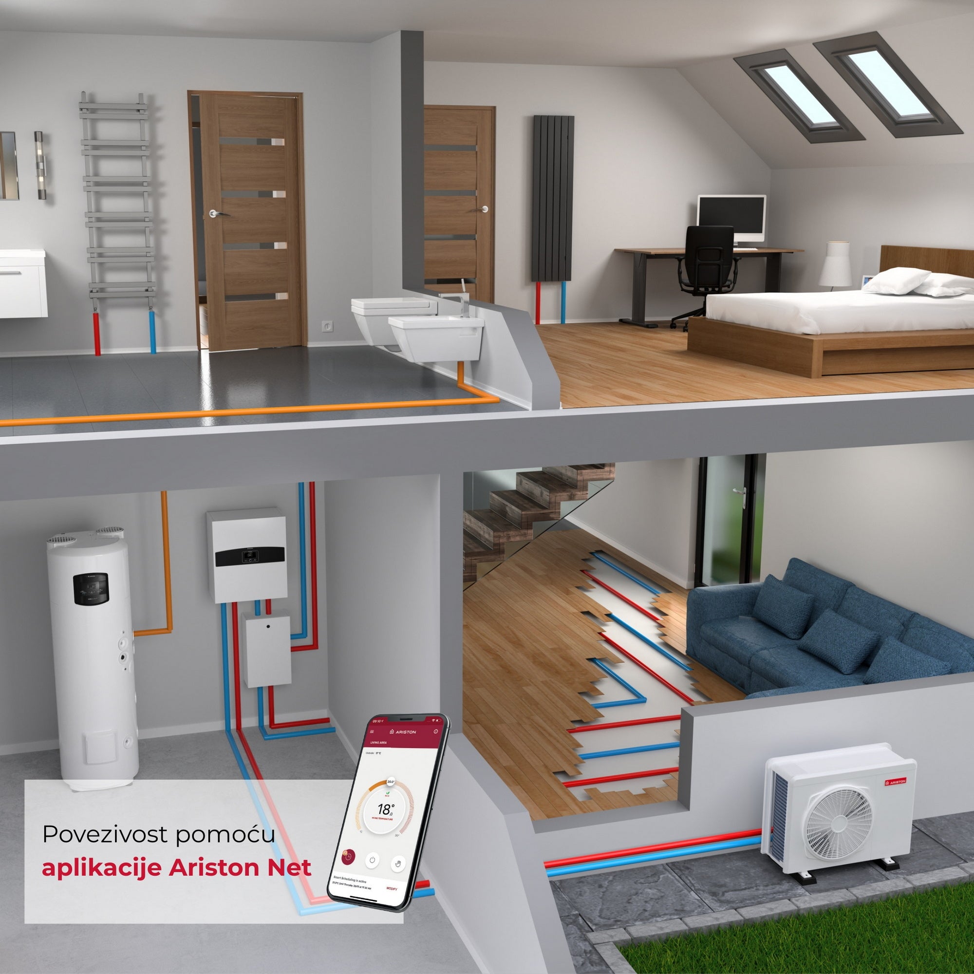 Toplotna pumpa Ariston Nimbus PLUS 35 M NET R32