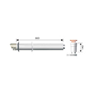 ARISTON Koaksijalni dimovodni set sa vertikalnim početkom - 1000mm Ø60/100 BELI