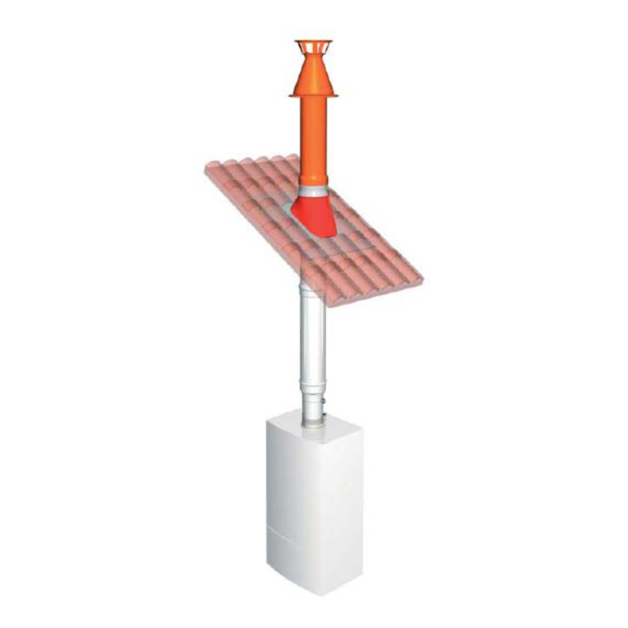 ARISTON Koaksijalni dimovodni set sa vertikalnim početkom - 1000mm Ø60/100 BELI