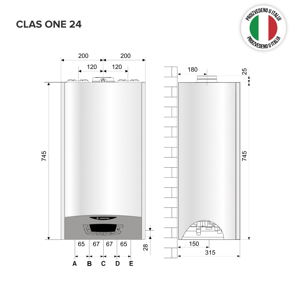 Kondenzacioni gasni kotao ARISTON CLAS ONE WIFI 24