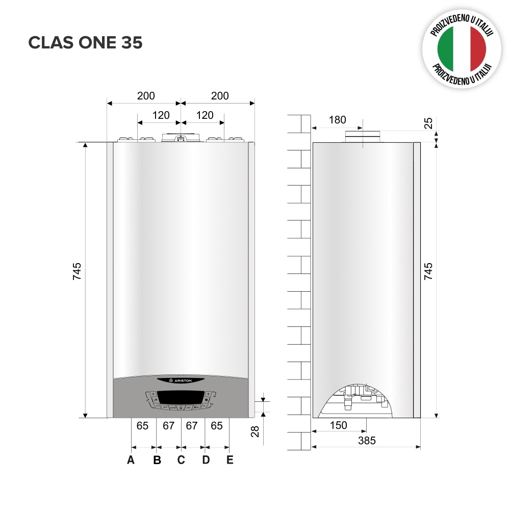 Kondenzacioni gasni kotao ARISTON CLAS ONE WIFI 35