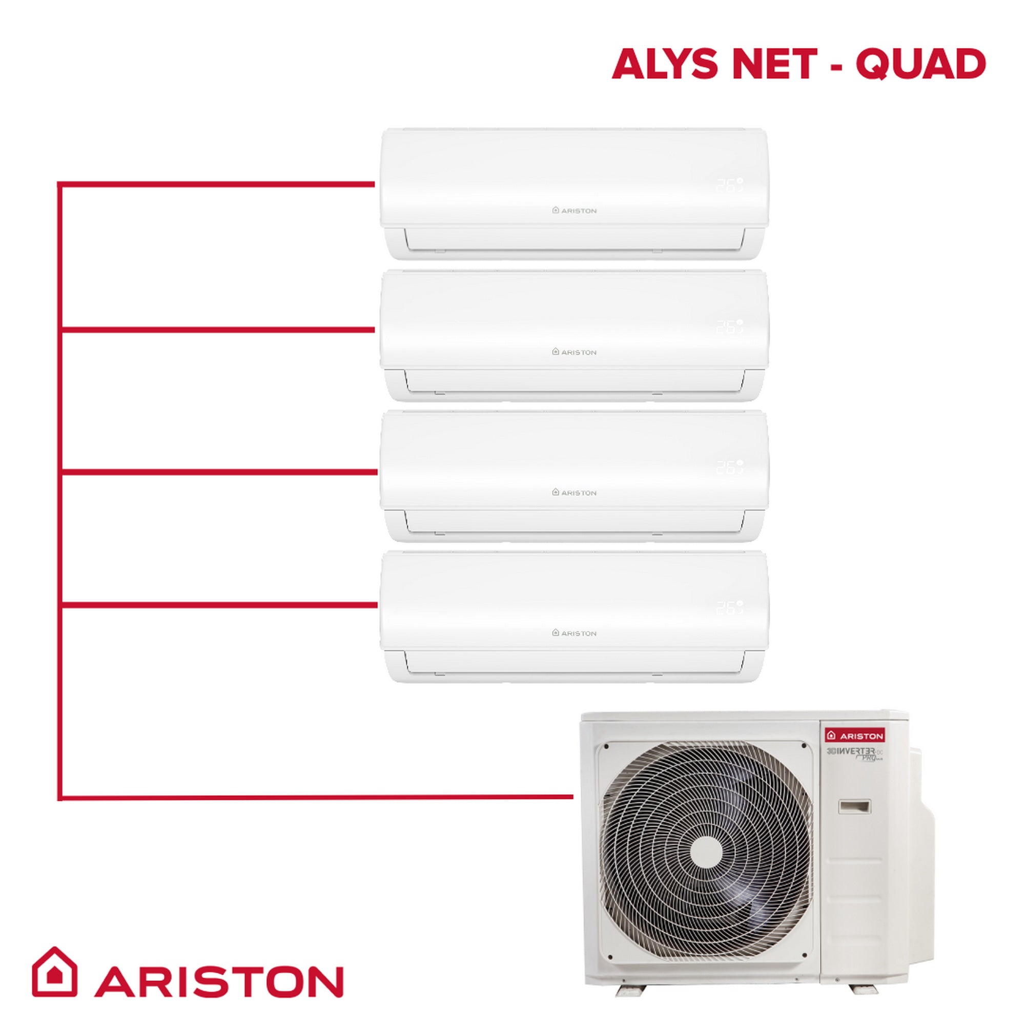 Multi split klima spoljašnja jedinica ARISTON ALYS QUAD 11 kW - 36000 BTU