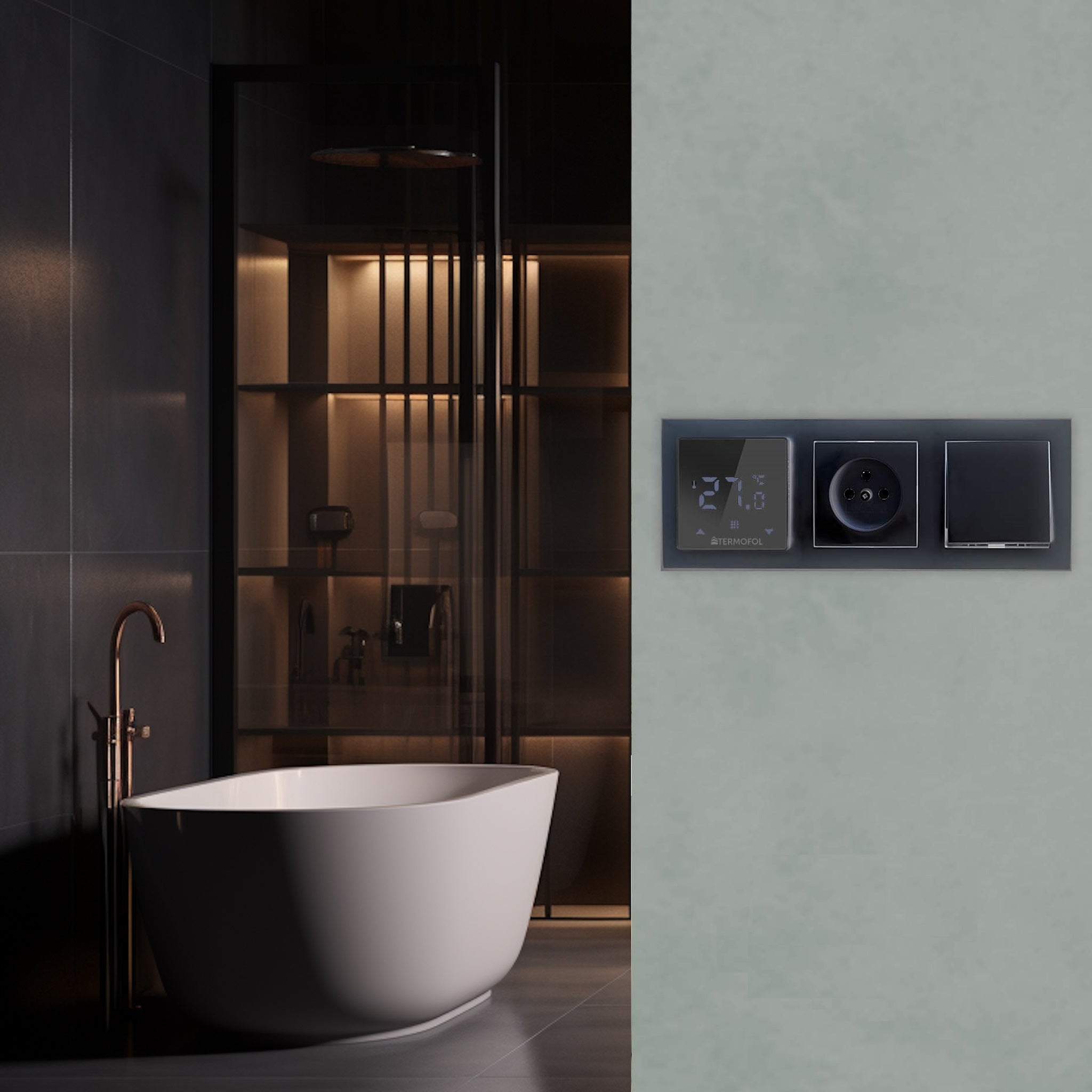 Digitalni termostat za podno grejanje TERMOFOL TF-H6 Crni