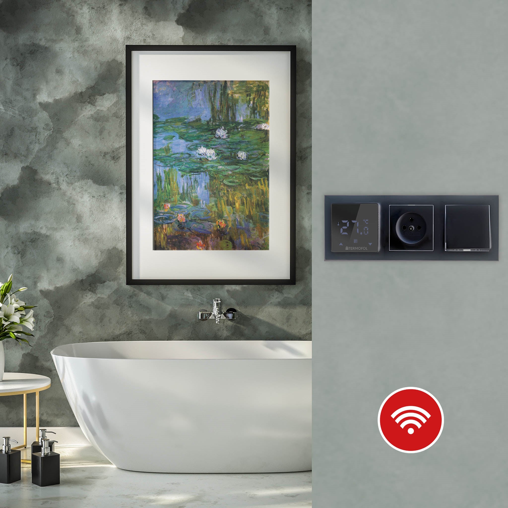 Digitalni Wi-Fi termostat za podno grejanje TERMOFOL TF-H6 Crni