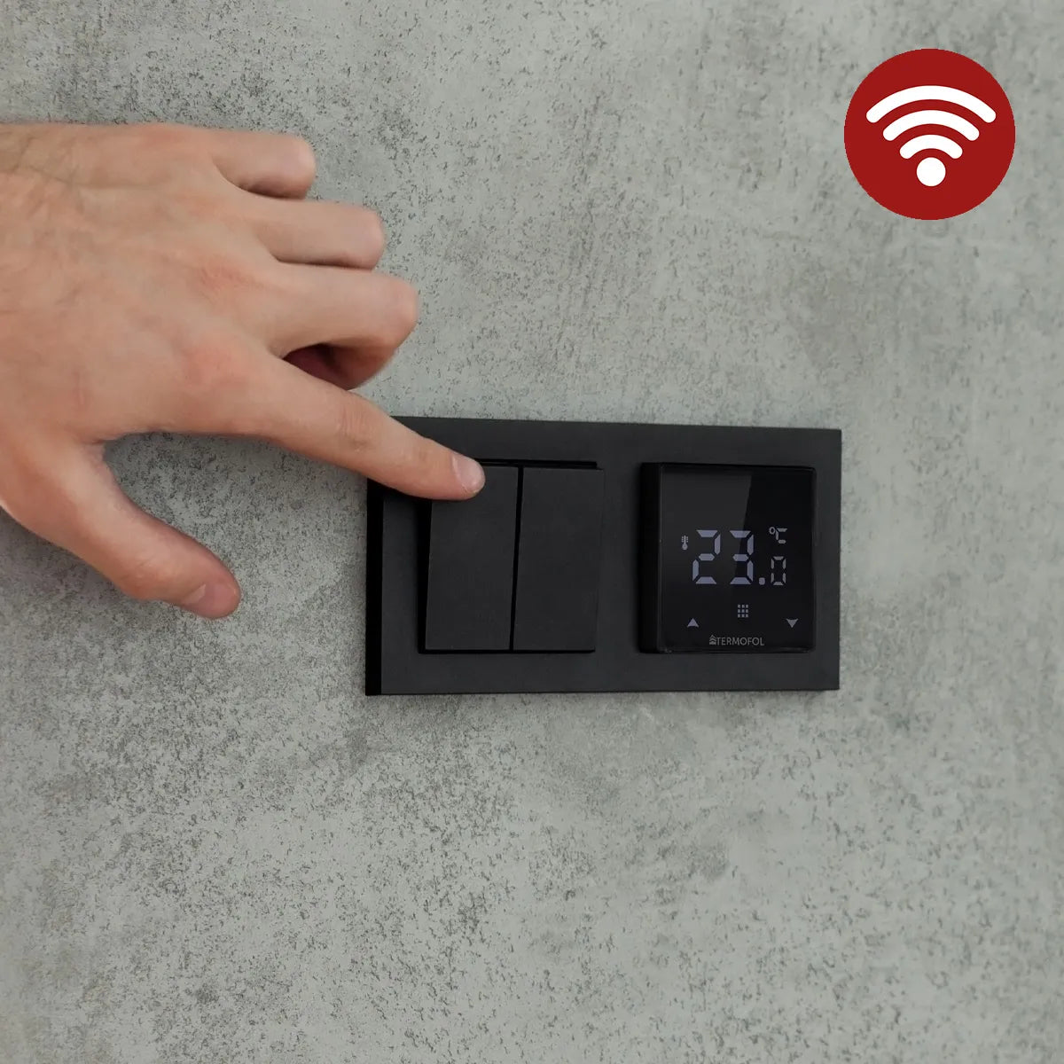 Digitalni Wi-Fi termostat za podno grejanje TERMOFOL TF-H6 Crni
